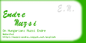 endre muzsi business card